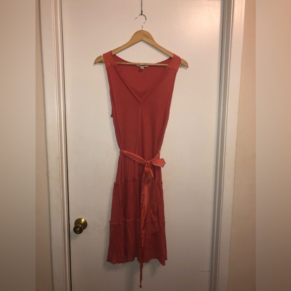 Banana Republic WOMENS Salmon Dress w/ Satin Belt